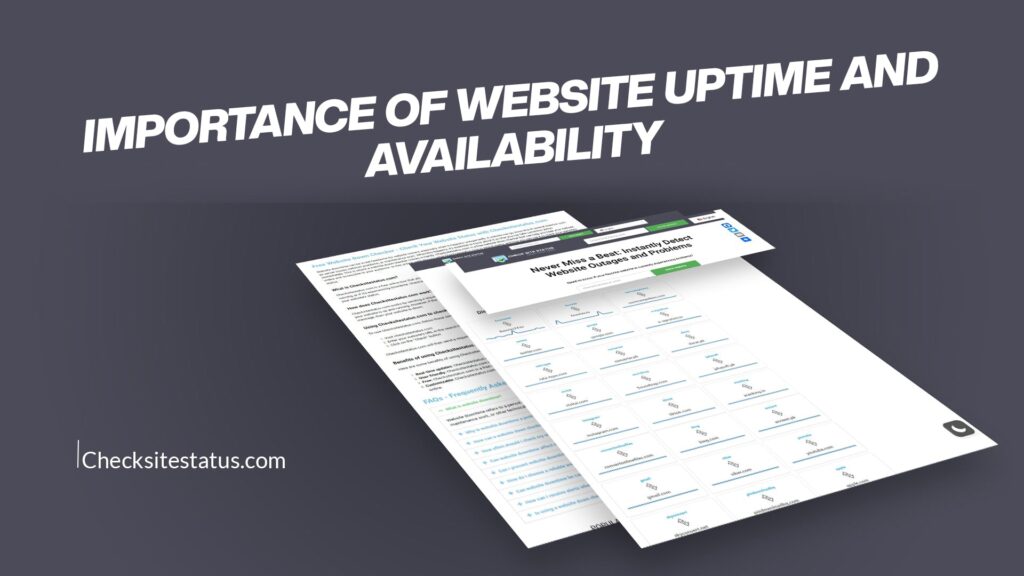 Importance of Website Uptime and Availability