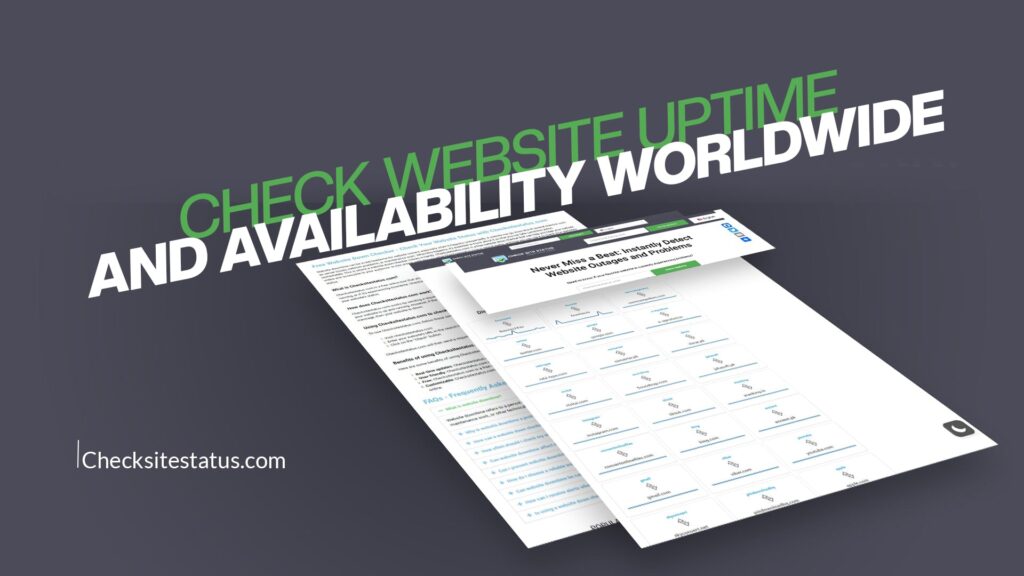 Check Website Uptime and Availability Worldwide