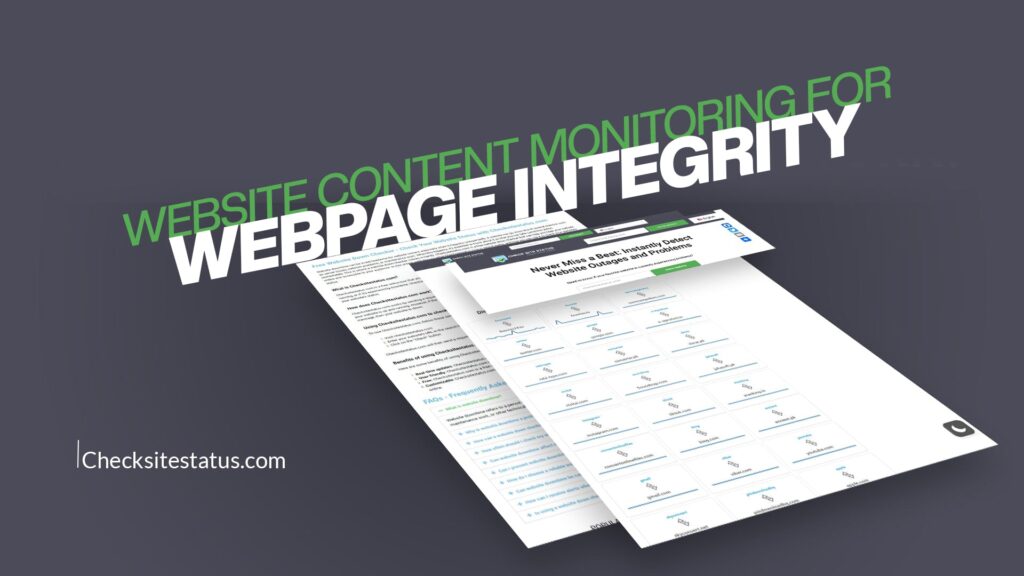 Website Content Monitoring for Webpage Integrity