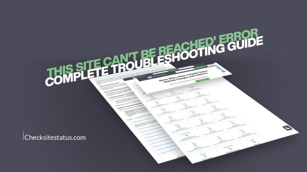 This Site Can't Be Reached' Error Complete Troubleshooting Guide